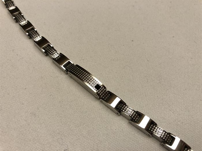 BRACCIALE UOMO IN ACCIAIO CON EMATITE 4