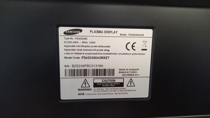 TV SAMSUNG 43 POLLICI